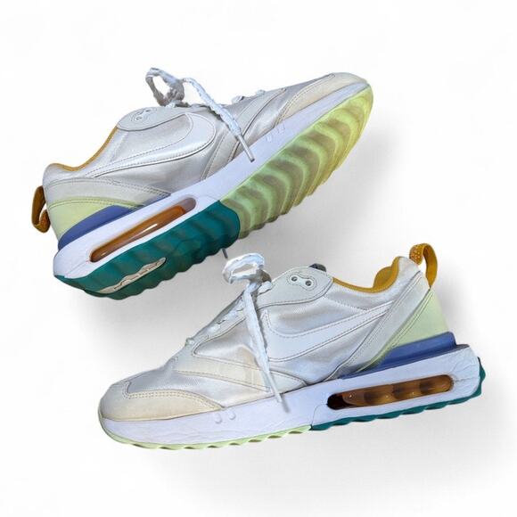 Nike Air Max Dawn DX3717-100 Sneakers Trainers 9 White Neon Fun Athletic Workout - Picture 6 of 8